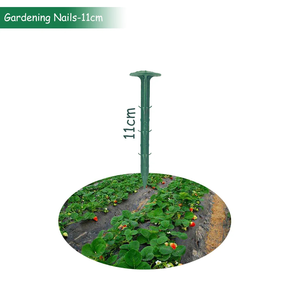 11/15/20/30cm Garden Landscaping Stakes Lawn Pins Pegs Garden Border Plastic Edging Anchoring Spikes for Outdoor Weed Barrier
