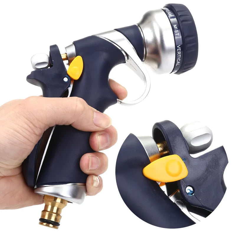 Zinc Alloy 8 Function Garden Water Sprayers For Watering Lawn Spray Water Nozzle Car Washing Cleaning Sprinkle Tools Water Gun