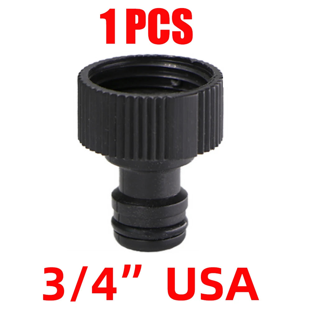 EURO USA 3/4 Inch Male Threaded Quick Connector Nipple Tap Hose Adapter for Garden Tubing Drip Irrigation Watering System Joint