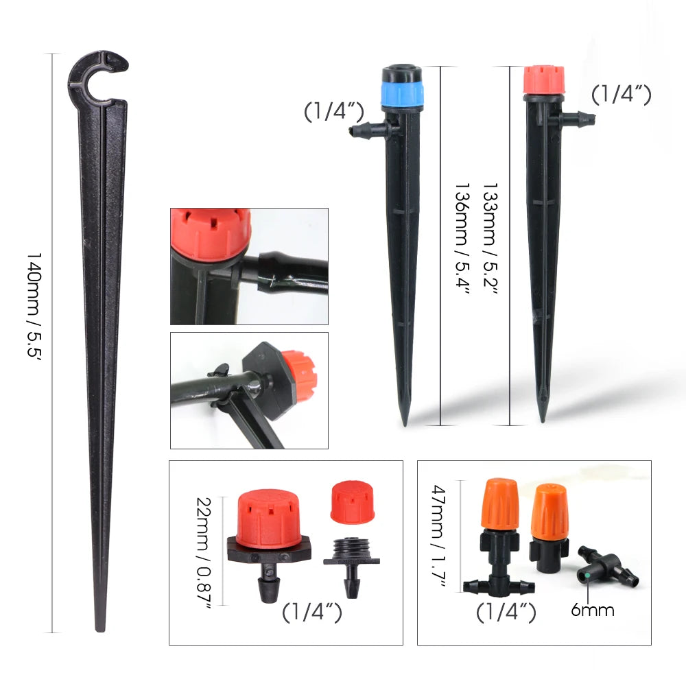 Temporizador Zigbee de jardín de 20 m, kit de riego por aspersión de múltiples tipos, manguera de 1/4'', sistema de riego con control remoto por aplicación inteligente