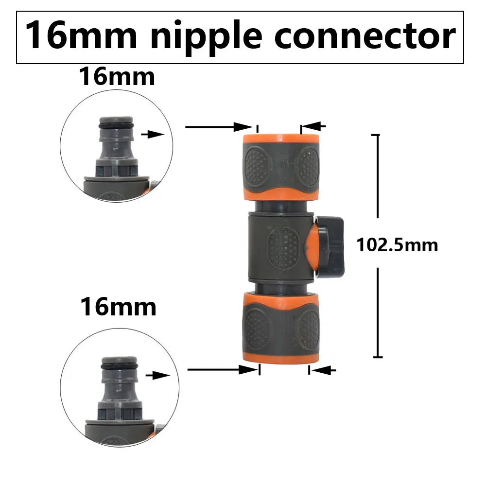 Garden Hose Quick Connector 1/2 3/4 1 Inch Pipe Coupler Stop Water Connector 16/20/32mm Repair Joint Irrigation System Fitting