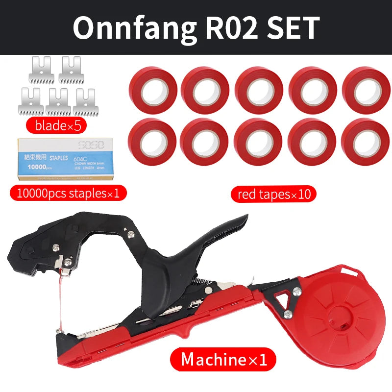 Onnfang Garden Hand Tying Machine Plant Lightweight Garden Tools Plant Tape tool for Vegetables Grapes Tomatoes Cucumbers Garden