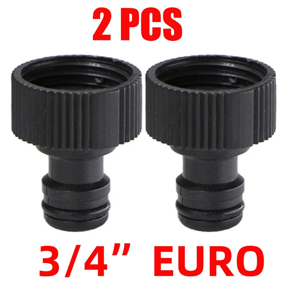 EURO USA 3/4 Inch Male Threaded Quick Connector Nipple Tap Hose Adapter for Garden Tubing Drip Irrigation Watering System Joint