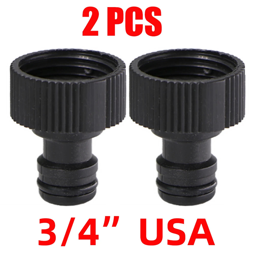 EURO USA 3/4 Inch Male Threaded Quick Connector Nipple Tap Hose Adapter for Garden Tubing Drip Irrigation Watering System Joint