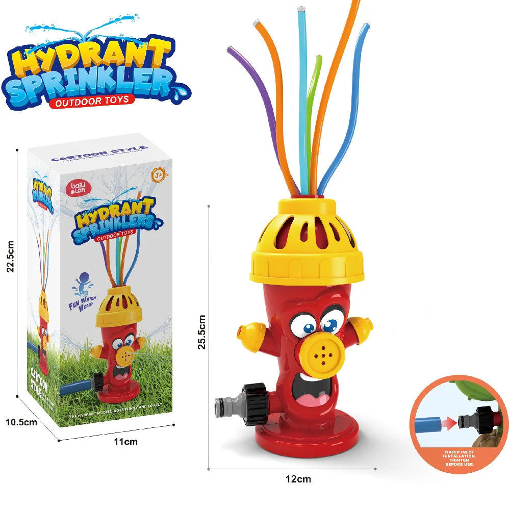 Hydrant Sprinkler Outdoor Water Spray Toy Backyard Garden Water Toys Summer Yard Cartoon Splash Sprinkler Baby Bath Toy for Kids