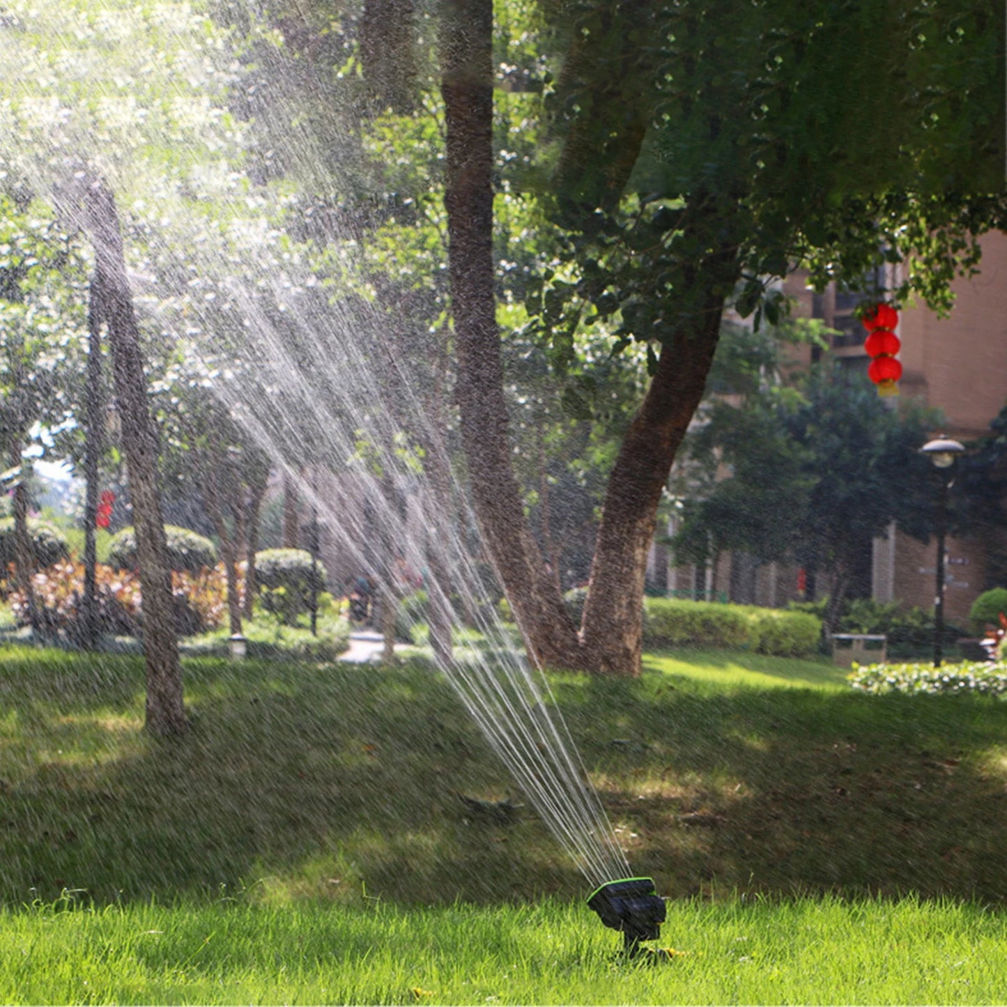 16 Holes 180° Rotating Garden Lawn Sprinkler Irrigation Watering Sprayer System Large Coverage Outdoor Gardening Patio Courtyard