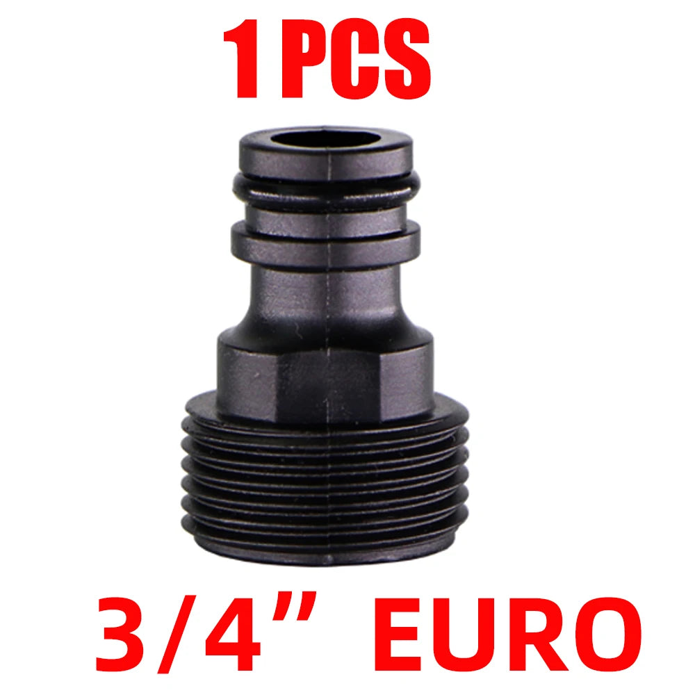 EURO USA 3/4 Inch Male Threaded Quick Connector Nipple Tap Hose Adapter for Garden Tubing Drip Irrigation Watering System Joint