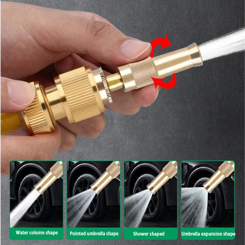 Spray Nozzle Water Gun High Pressure Direct Spray Sprinkler Quick Connector Hose Adjustable Pressure Washer Garden Sprinkler