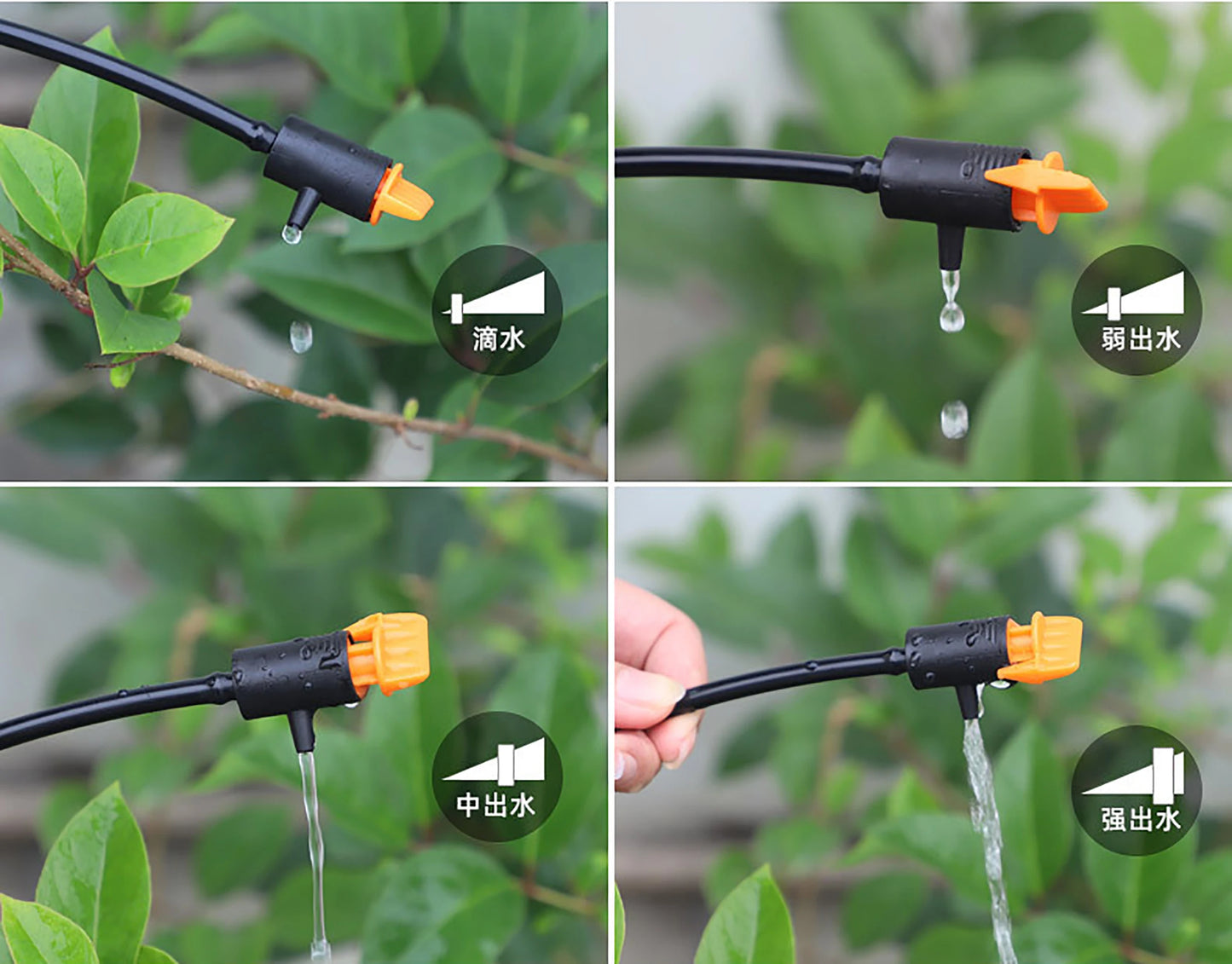 20Pcs 0~60L/0~40L Adjustable Dripper Micro Drip Irrigation Regulator Emitter Garden Folwer Bed Plant Succulent Flower Watering