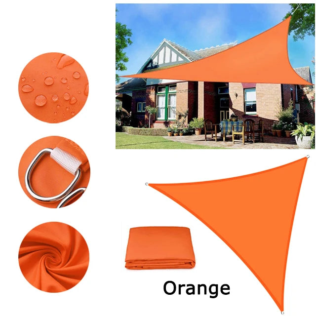 5x5x5/2x2x2M Waterproof Sun Shelter Triangle Sunshade Protection Outdoor Canopy Garden Patio Pool Shade Sail Awning Shade Cloth