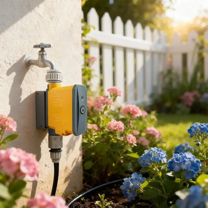Application Operated Garden Watering Structure 2.4GHz WiFi Connection Bronze Hardware Automatic Schedule Programming Device