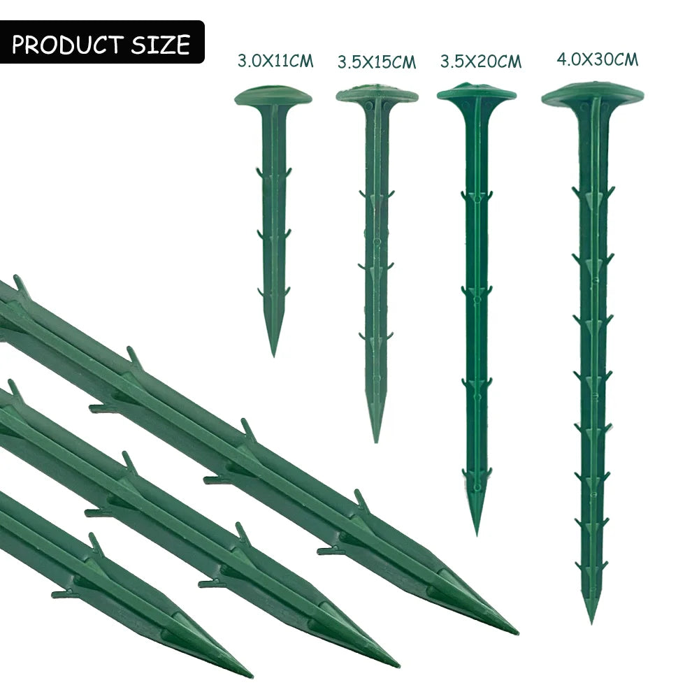 11/15/20/30cm Garden Landscaping Stakes Lawn Pins Pegs Garden Border Plastic Edging Anchoring Spikes for Outdoor Weed Barrier