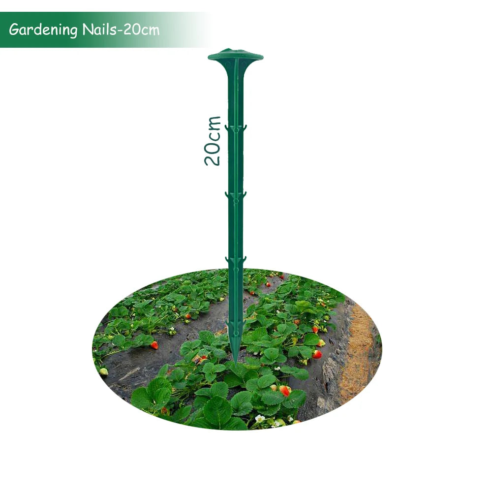 11/15/20/30cm Garden Landscaping Stakes Lawn Pins Pegs Garden Border Plastic Edging Anchoring Spikes for Outdoor Weed Barrier
