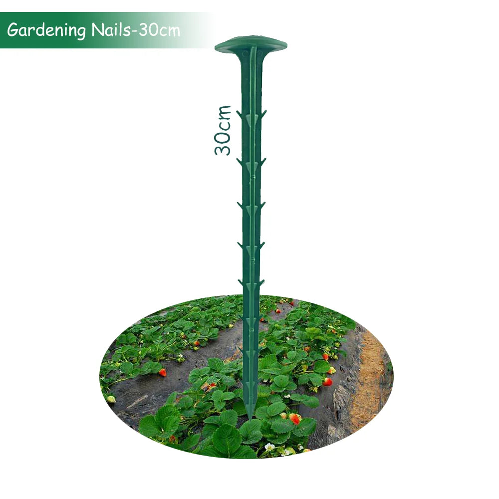 11/15/20/30cm Garden Landscaping Stakes Lawn Pins Pegs Garden Border Plastic Edging Anchoring Spikes for Outdoor Weed Barrier