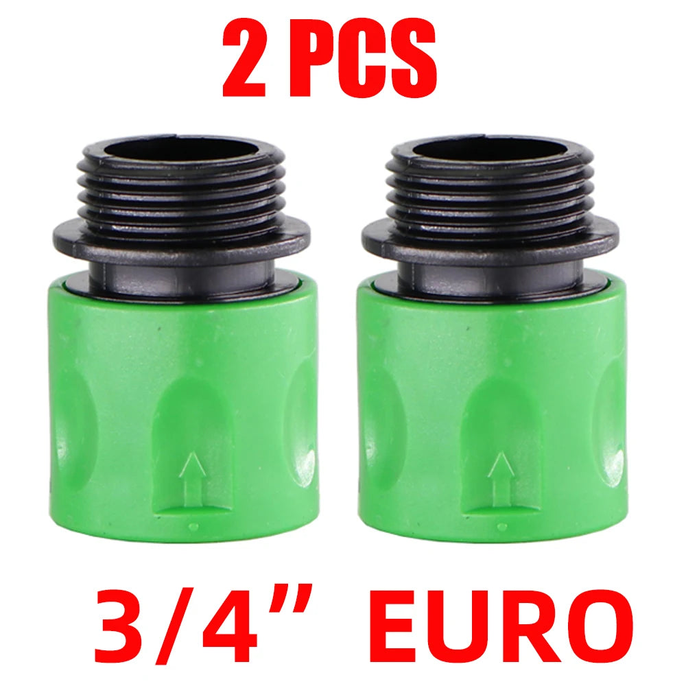 EURO USA 3/4 Inch Male Threaded Quick Connector Nipple Tap Hose Adapter for Garden Tubing Drip Irrigation Watering System Joint