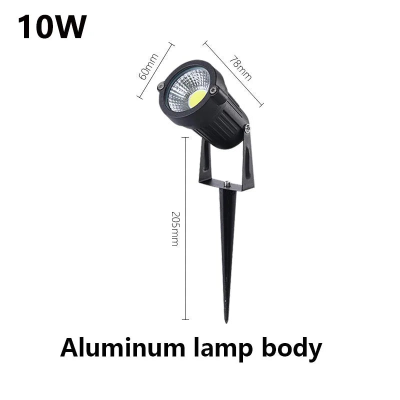 LED Garden Lawn Lamp 5W 10W 15W Outdoor Waterprof IP65 220V110V12V24V Landscape Spike Bulb Garden Path COB Lawn Spotlights