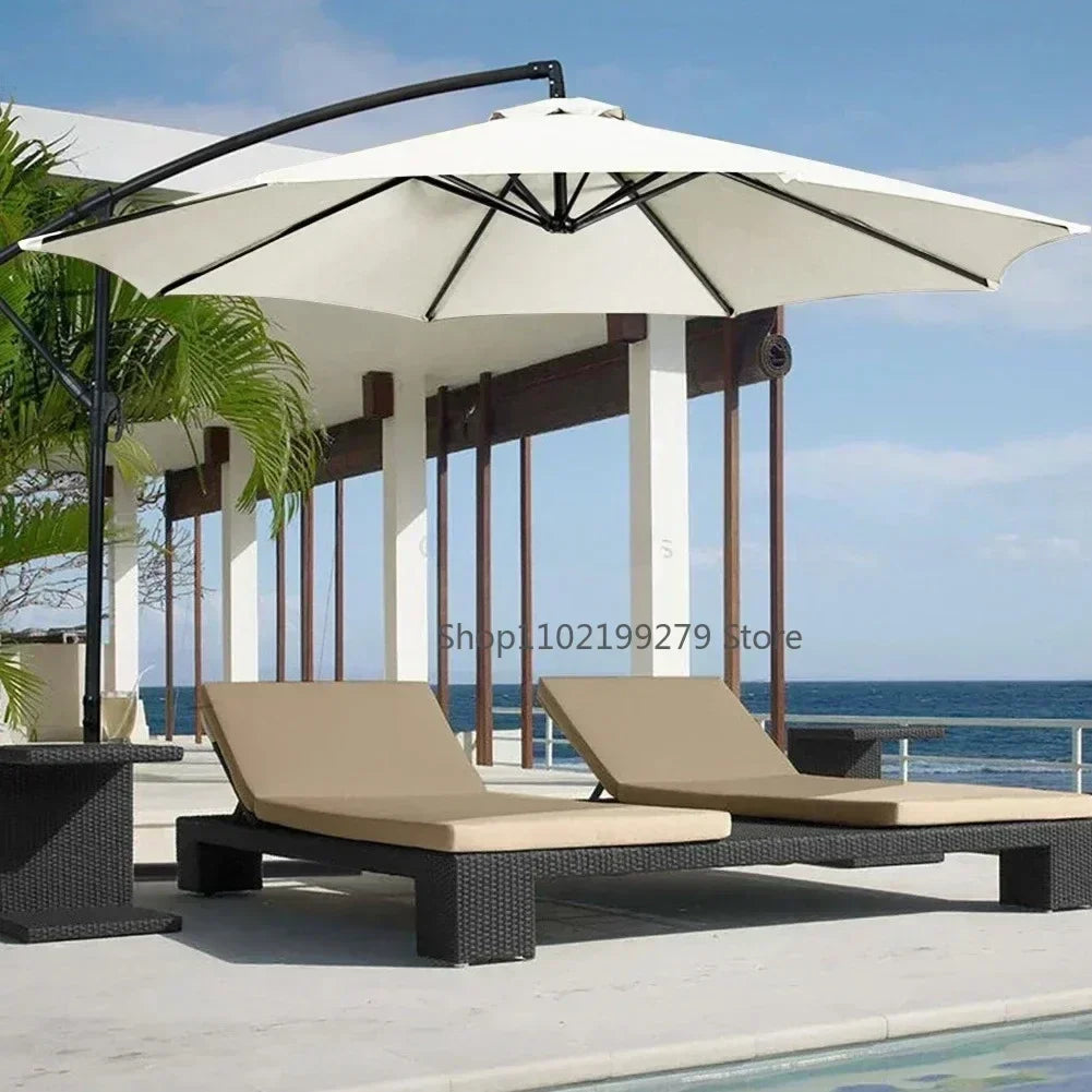 6/8 Ribs Umbrella Replacement Canopy 2/2.7/3m UV Protection Waterproof Sunshade Parasol Top Cover for Garden Patio Beach