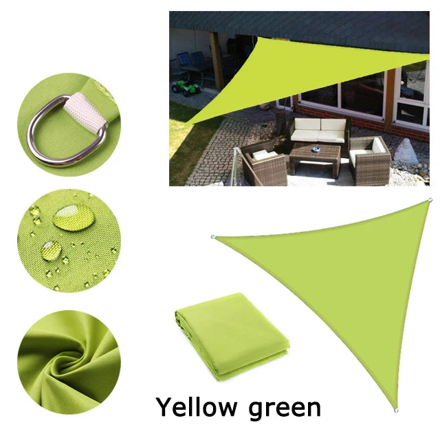 5x5x5/2x2x2M Waterproof Sun Shelter Triangle Sunshade Protection Outdoor Canopy Garden Patio Pool Shade Sail Awning Shade Cloth