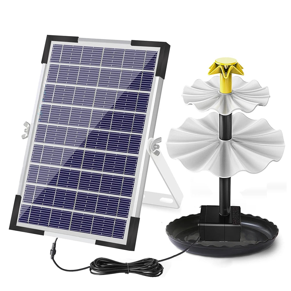 Solar Fountain Pump for Bird Bath with 9 Nozzles Solar Powered Water Fountain Pump for Garden Pond Pool Fish Tank Outdoor