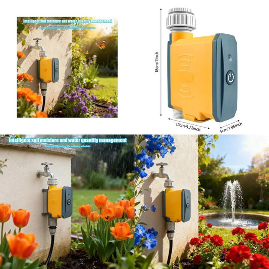 Application Operated Garden Watering Structure 2.4GHz WiFi Connection Bronze Hardware Automatic Schedule Programming Device