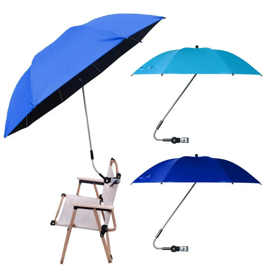 Outdoor Patio Umbrella Chair Umbrella with Clip Portable Chair Umbrella with Clamp for Outdoor Activities Adjustable for Camping