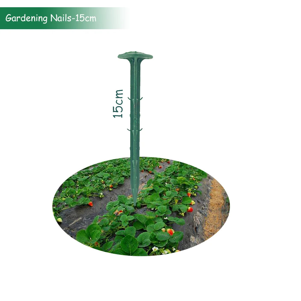 11/15/20/30cm Garden Landscaping Stakes Lawn Pins Pegs Garden Border Plastic Edging Anchoring Spikes for Outdoor Weed Barrier