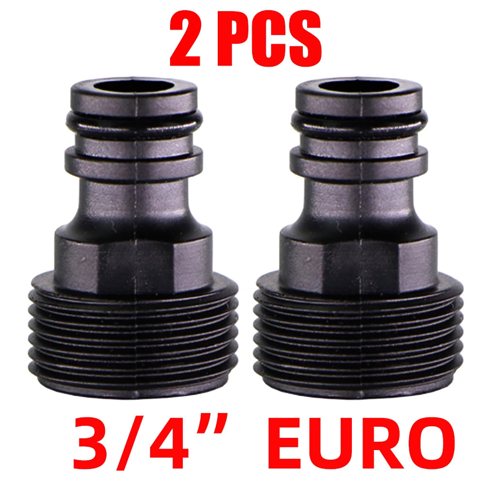 EURO USA 3/4 Inch Male Threaded Quick Connector Nipple Tap Hose Adapter for Garden Tubing Drip Irrigation Watering System Joint