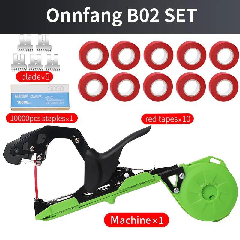 Onnfang Garden Hand Tying Machine Plant Lightweight Garden Tools Plant Tape tool for Vegetables Grapes Tomatoes Cucumbers Garden