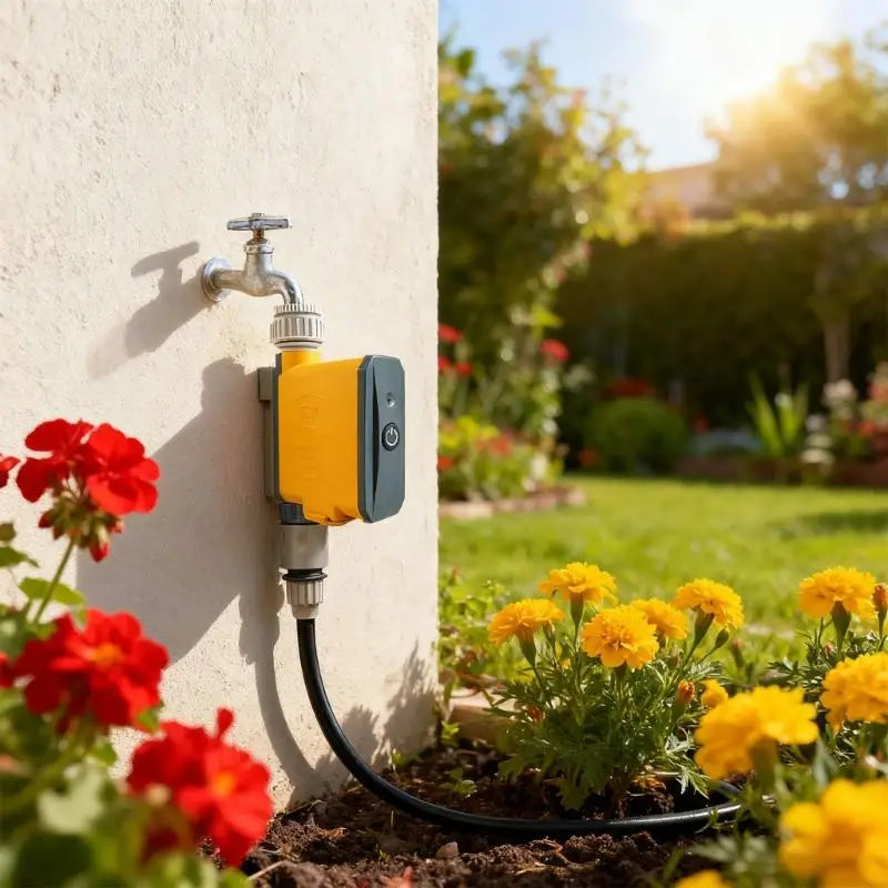Application Operated Garden Watering Structure 2.4GHz WiFi Connection Bronze Hardware Automatic Schedule Programming Device