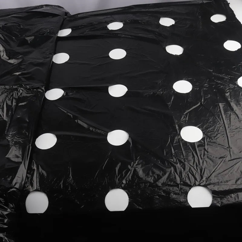 5~50m 5Holes Agricultural Vegetable Plants Cover Black Grow Film Greenhouse Keep Warm Anti Grass Plastic Mulch Film